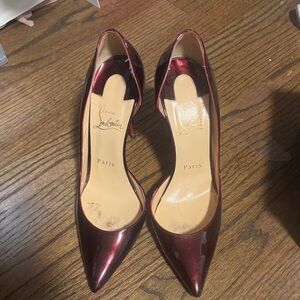 Christian Louboutin Metallic Red Heels